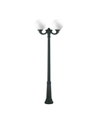 Luminaria para poste 2 brazos INDURA GLOBO IP55 E27 2x70W 480mm Negro | Novolux