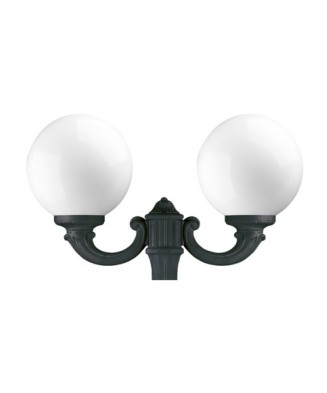 Luminaria para poste 2 brazos INDURA GLOBO IP55 E27 2x70W 480mm Negro | Novolux
