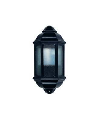 Aplique clásico MEDI Transparent IP44 E27 42W Negro | Novolux