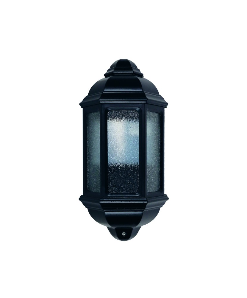 Aplique clásico MEDI Transparent IP44 E27 42W Negro | Novolux