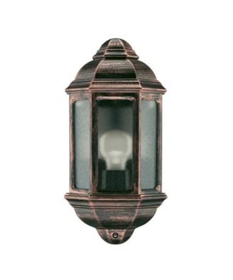 Aplique clásico MEDI Transparent IP44 E27 42W Negro | Novolux