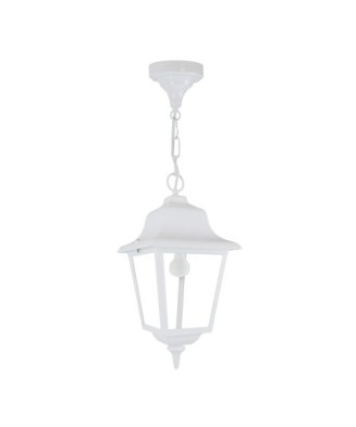 Suspensión clásica ROB IP44 E27 42W Cristal transparente Blanco | Novolux