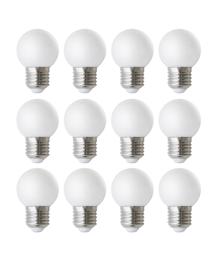 Kit 12 lámpara PORTOFINO IP20 E27 LED Bulb 12x3W 330lm(2400lm) CRI80 3000K Blanco | Novolux