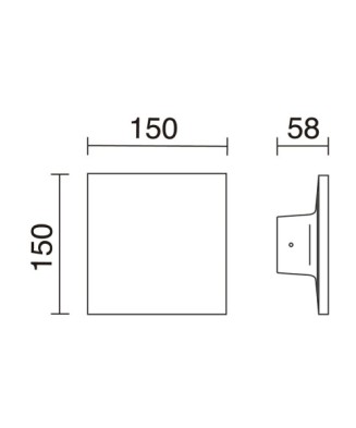 Aplique FROST IP65 LED SMD 6.50W 800lm(320lm) CRI80 3000K 145º Antracita | Novolux