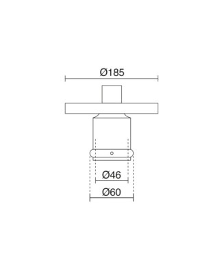 Luminaria para poste GLOBOS IP44 E27 42W 400mm Negro | Novolux