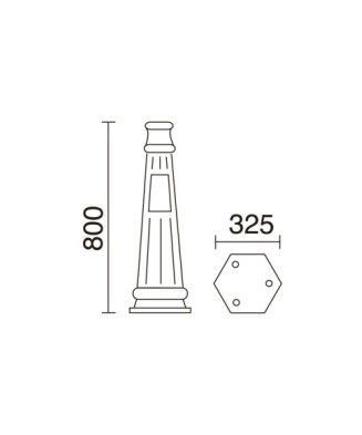 Base BOOM,TROM 800mm Negro | Novolux