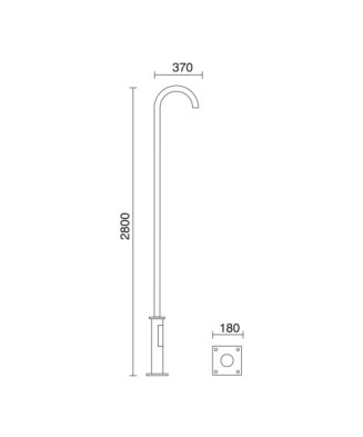 Poste para globo CITY ARCO 2800mm Acero cincado | Novolux