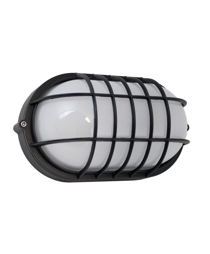 Aplique IVER Oval Grid IP65 LED SMD AC 13W 1790lm CRI80 3000K Negro