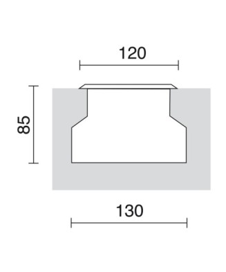 Empotrable suelo ELIO Square IP67 GX53 6W Inox