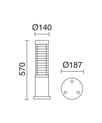 Baliza MAXIMA IP55 2G11 24W 593mm Antracita