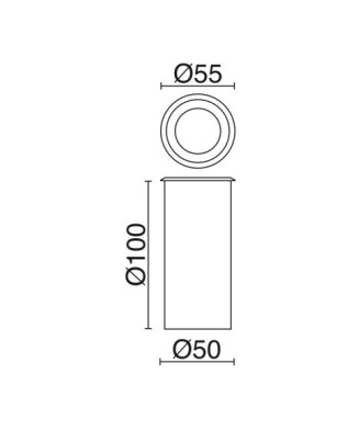 Empotrable suelo PUSSA IP67 LED SMD 4W 320lm CRI90 3000K 60º Gris