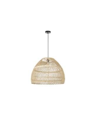 Suspensión VIETNAM Small E27 15W - Mimbre Claro Negro