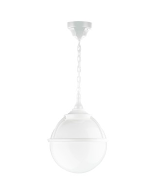 Suspensión clásica CLIC-CLAC GLOBO IP43 E27 42W Blanco | Novolux