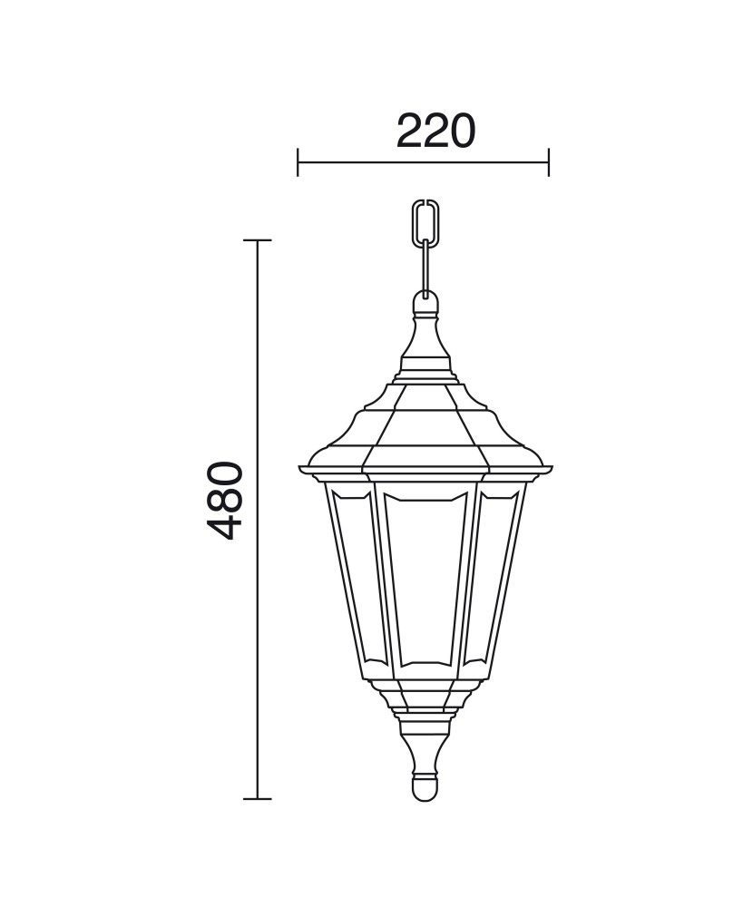 Suspensión clásica CLIC-CLAC 6 IP44 E27 42W Blanco | Novolux