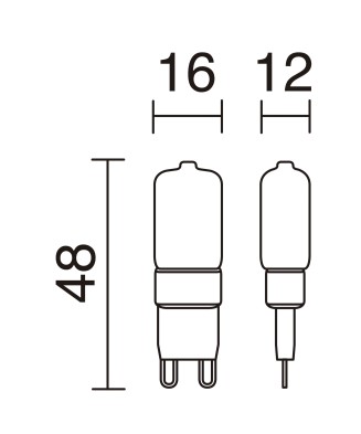 Lámparas G9 IP20 G9 LED Bulb 2.50W 3000K Blanco | Novolux