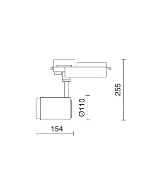 Proyector carril LIRA LED COB 41W 4000K Negro | Novolux