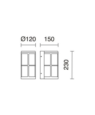 Aplique LUG IP54 E27 18W Blanco | Novolux