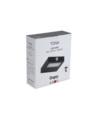 Aplique solar TONA Movimiento Negro | Novolux