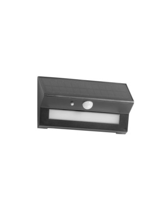 Aplique solar TONA Asymmetric IP44 LED SMD 6W 600lm CRI80 3000K Crepuscular,Movimiento Negro | Novolux