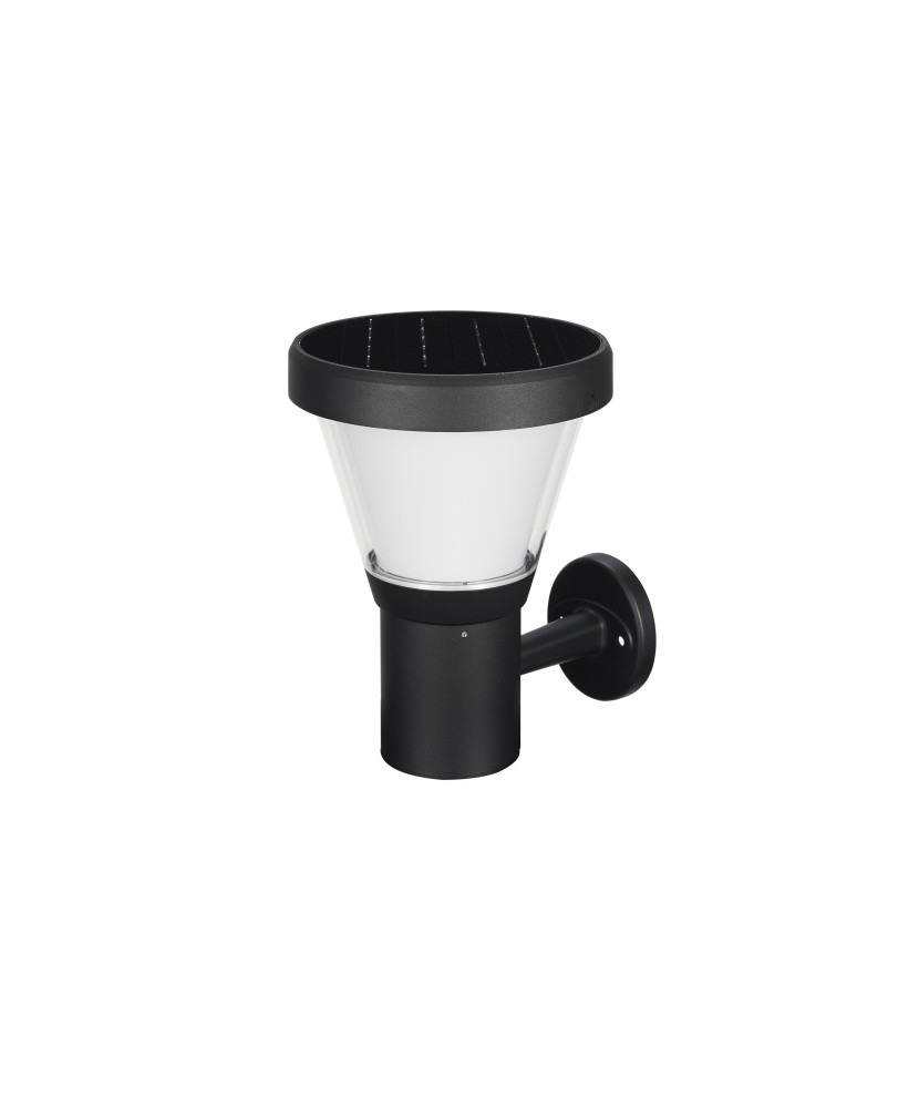 Aplique solar ERGO IP65 LED Crepuscular Negro | Novolux