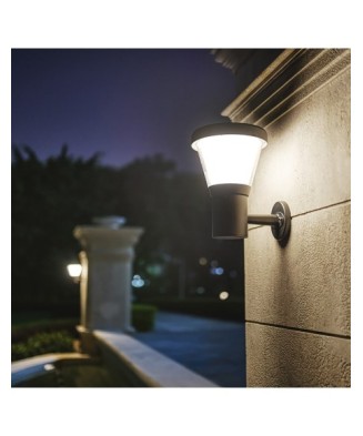Aplique solar ERGO IP65 LED Crepuscular Negro | Novolux