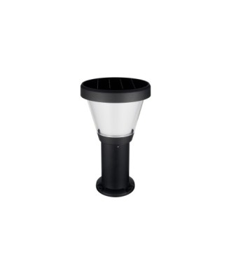 Baliza solar ERGO IP65 LED SMD 4.50W 435lm(250lm)/445lm(250lm) CRI80 3000K/4000K 90º Crepuscular 380mm Negro | Novolux