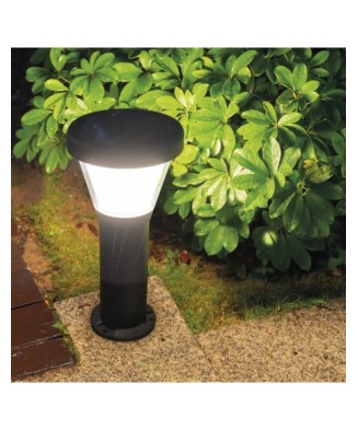 Baliza solar ERGO IP65 LED SMD 4.50W 435lm(250lm)/445lm(250lm) CRI80 3000K/4000K 90º Crepuscular 380mm Negro | Novolux
