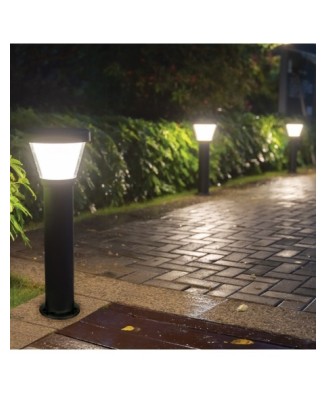 Baliza solar ERGO IP65 LED SMD 4.50W 435lm(250lm)/445lm(250lm) CRI80 3000K/4000K 90º Crepuscular 680mm Negro | Novolux
