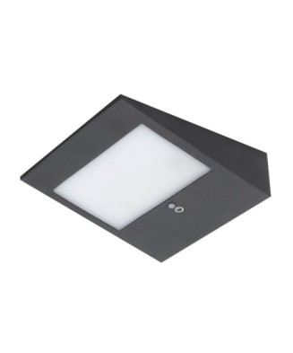 Aplique solar COMO IP54 LED SMD 2.20W 480lm(182lm) CRI80 3000K 107º Crepuscular,Movimiento Antracita | Novolux
