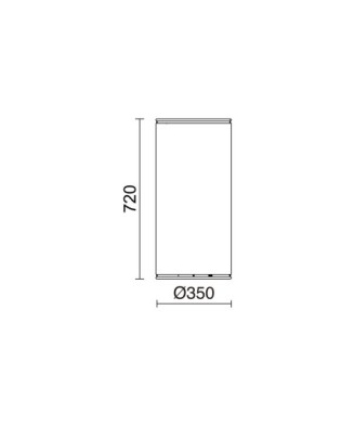 Sobremesa AKIRO Small LED T8 2x9W 1050lm CRI80 3000K Negro | Novolux