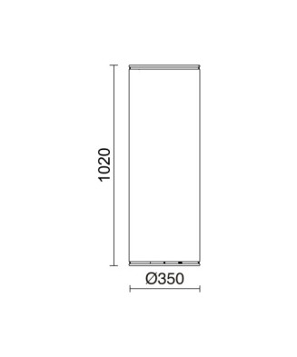 Pie de salón AKIRO Large LED T8 2x14W 1715lm CRI80 3000K Negro | Novolux