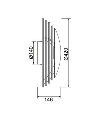 Aplique TEC GX53 LED T2 10W 1200lm CRI80 3000K Madera haya | Novolux