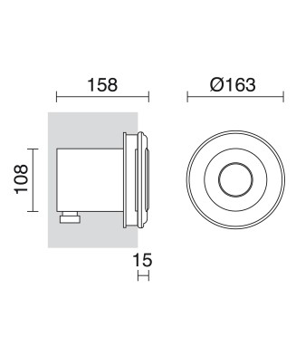 Empotrable sumergible PAL Blanco 5700K