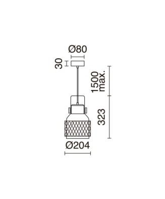 Suspensión TOSCA Small E27 60W Blanco | Novolux