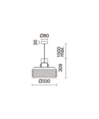 Suspensión TOSCA Large E27 60W Blanco | Novolux