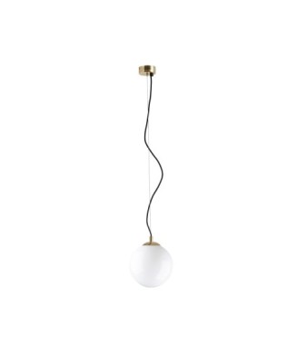 Suspensión OXY E27 60W ⌀300mm Cristal opalizado Oro | Novolux