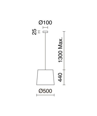 Suspensión THAIS Medium E27 15W Negro Rafia Bali | Novolux