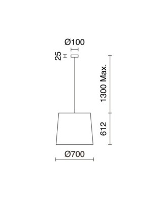 Suspensión THAIS Large E27 15W Negro Rafia Bali | Novolux